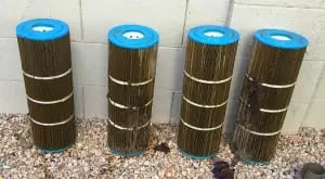 Cartridge filters, before cleaning 12poolsarizona 12 pool service
